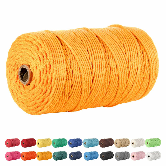 POZEAN 3mm Macrame Cord 220 Yards 100% Cotton Rose Red Cotton Yarn by Deal US