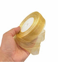 BEAUTOPE Sheer Organza Chiffon Ribbon 1in x 100yd White Polyester by Deal US