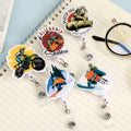 Ldcttcy 5 Pcs Retractable Badge Reel Name Tag ID Clip Holder Cute Animals by Deal US