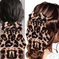 Sdopbinbin Leopard Hair Bow Clip Large Long Tail Barrette Women Girls by Deal US