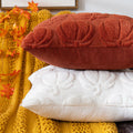 COSIBONO Pumpkin Fall Throw Pillow Covers 18x18 Set of 2 Caramel Embroidery by Deal US