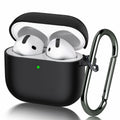 Seltureone AirPods 4 Case Soft Silicone Shockproof w/ Keychain Black by Deal US