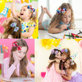 Eyegla Girls 5 Inch Grosgrain Ribbon Hair Bows Clips Pack of 12 Rainbow by Deal US