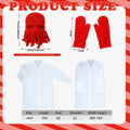 Newcotte Adult Lobster Doctor Costume Set Red White 3 Pcs by Deal US