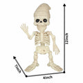Seasons 12" Skeleton Gnome Figurine Halloween Decoration White Plastic by Deal US