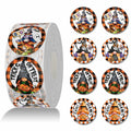 ZAEW Halloween Sticker Roll 500pcs 1.5" Round Colored Gnomes Decals by Deal US