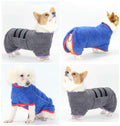 Periflowin Dog Drying Coat Bathrobe Towel Microfiber Blue-1 Size M by Deal US