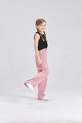 Handfrog Girls 2PC Tie Knot Crop Top & Wide Leg Pants Set Black/Pink Size 7-8Y by Deal US