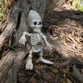Seasons 12" Skeleton Gnome Figurine Halloween Decoration White Plastic by Deal US