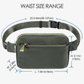 ZORFIN Fanny Pack Crossbody Belt Bag Adjustable Strap Brown One Size by Deal US
