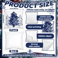 Mixweer Chinoiserie Christmas Tree Throw Pillow Covers 18x18 Blue 4 Pc by Deal US