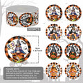 ZAEW Halloween Sticker Roll 500pcs 1.5" Round Colored Gnomes Decals by Deal US