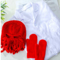 Newcotte Adult Lobster Doctor Costume Set Red White 3 Pcs by Deal US