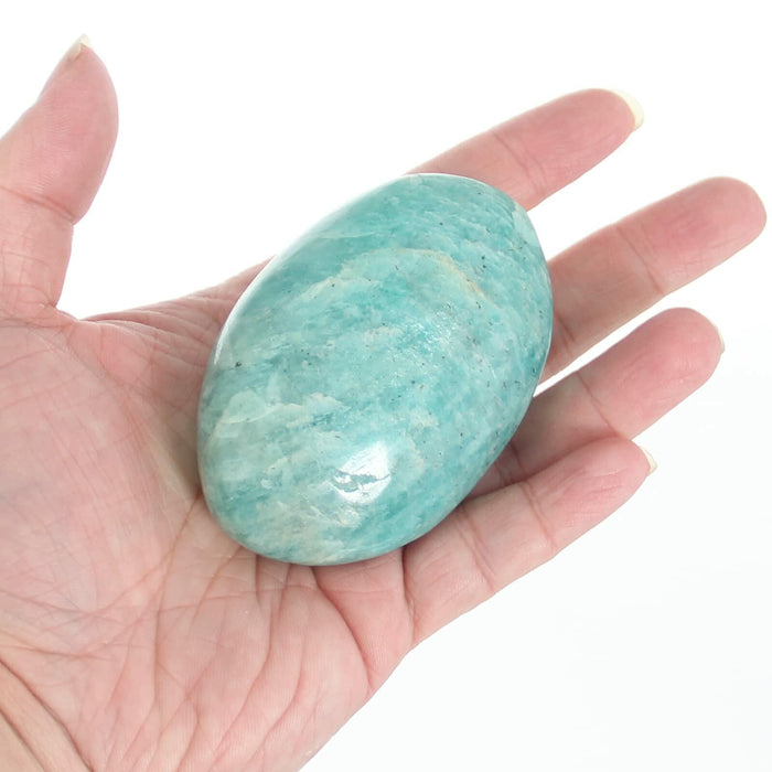 Orientrea Amazonite Palm Stone Smooth Pocket Healing Crystal 1 Pc by Deal US