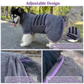 Periflowin Dog Drying Coat Bathrobe Towel Microfiber Blue-1 Size M by Deal US