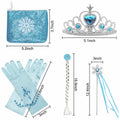 Tackview Girls Princess Costume Dress Blue with Handbag Crown Wand Size M by Deal US