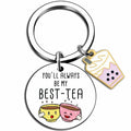 WXCATIM Best Friend Keychain Funny Friendship Gift Small Silver by Deal US