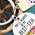 WXCATIM Best Friend Keychain Funny Friendship Gift Small Silver by Deal US