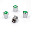ACCRETION Chrome Brass Valve Stem Caps N2 Nitrogen Logo 4 pcs Red/Silver by Deal US