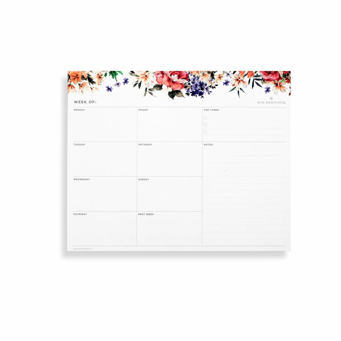 Day Designer Weekly Planning Pad w Prompts Lined Notes 10 x 8 by Deal US