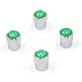 ACCRETION Chrome Brass Valve Stem Caps N2 Nitrogen Logo 4 pcs Red/Silver by Deal US