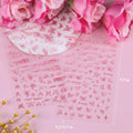kikonoke 3D Butterfly Nail Stickers Laser Pink Sun Moon Star 4 Sheets by Deal US