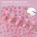 kikonoke 3D Butterfly Nail Stickers Laser Pink Sun Moon Star 4 Sheets by Deal US