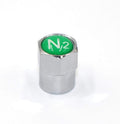 ACCRETION Chrome Brass Valve Stem Caps N2 Nitrogen Logo 4 pcs Red/Silver by Deal US