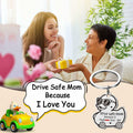 XgiftCreat Drive Safe Mom Keychain Small Letter Print Animal Pattern by Deal US