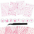 kikonoke 3D Butterfly Nail Stickers Laser Pink Sun Moon Star 4 Sheets by Deal US