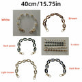 Amtvuzy Acrylic Resin Bag Handle Strap Purse Chain 40cm Brown by Deal US