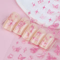 kikonoke 3D Butterfly Nail Stickers Laser Pink Sun Moon Star 4 Sheets by Deal US