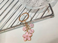 AYYSHULAN Pink Cute Enamel Flower Initial Letter Bag Charm Keychain D Free Size by Deal US