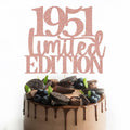 Yetxel Limited EDITION 1951 75th Birthday Cake Topper Rose Gold Glitter by Deal US