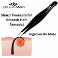 Sharp Pointy Eyebrow Tweezers Set Precision Slanted Black Facial Hair Tool by Deal US