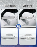 MUPEAK Car Door Handle Protector 10PCS White Sparkling Rhinestone Universal by Deal US