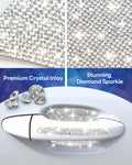 MUPEAK Car Door Handle Protector 10PCS White Sparkling Rhinestone Universal by Deal US