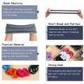TANJY Black Hair Ties 100 Pcs Seamless Ponytail Holders Thick Hair by Deal US