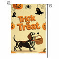 Halloween Trick or Treat Garden Flag 12x18 Double Sided Ghost Dog by Deal US
