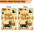 Halloween Trick or Treat Garden Flag 12x18 Double Sided Ghost Dog by Deal US