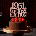 Yetxel Limited EDITION 1951 75th Birthday Cake Topper Rose Gold Glitter by Deal US