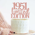 Yetxel Limited EDITION 1951 75th Birthday Cake Topper Rose Gold Glitter by Deal US
