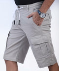 CHARBONNIER Men's Cargo Shorts Performance Series 100% Cotton LT Grey Size 38 by Deal US