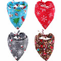 KZHAREEN 4 Pack Christmas Dog Bandana Reversible Cotton Multicolor Large by Deal US