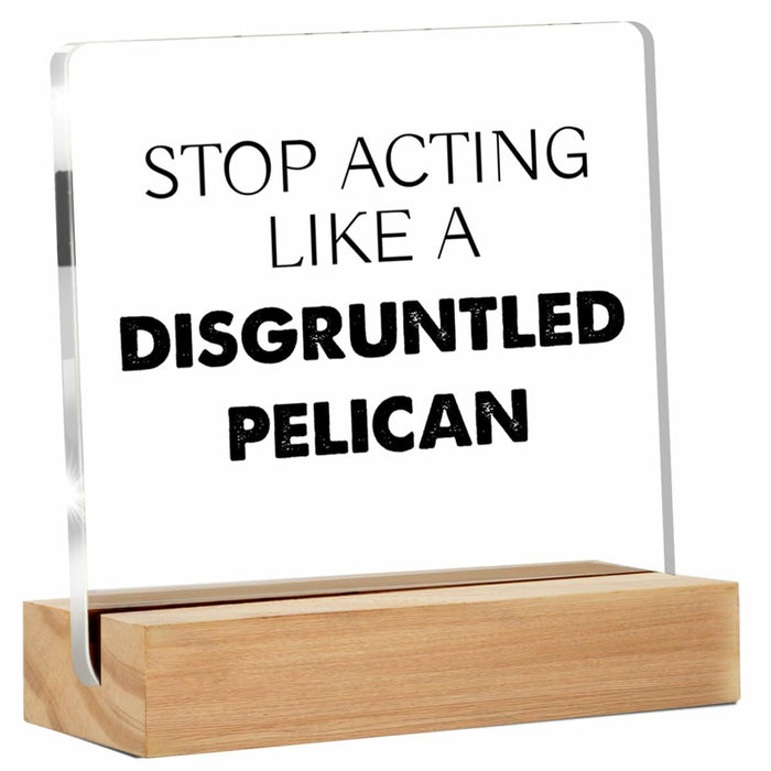 GTGIC Funny Office Desk Sign Humor Decor Clear Acrylic 4x4 Inches Polychrome by Deal US