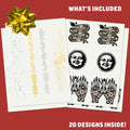Tattly Metallic Festival Temporary Tattoos 20 Pieces Skin-Safe Vegan Ink by Deal US