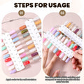 Qulkws 6 Sets 216 Tips Clear Double Layer Nail Color Swatch Practice Chart by Deal US