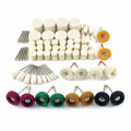 VZLQZJMKY 114 Pcs Wool Polishing Wheel Kit Rotary Tools 1/8" Shank Resin by Deal US
