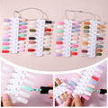 Qulkws 6 Sets 216 Tips Clear Double Layer Nail Color Swatch Practice Chart by Deal US