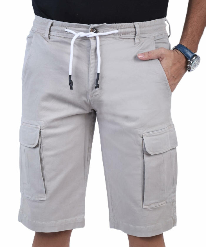 CHARBONNIER Men's Cargo Shorts Performance Series 100% Cotton LT Grey Size 38 by Deal US
